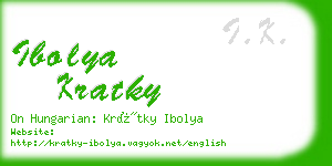 ibolya kratky business card